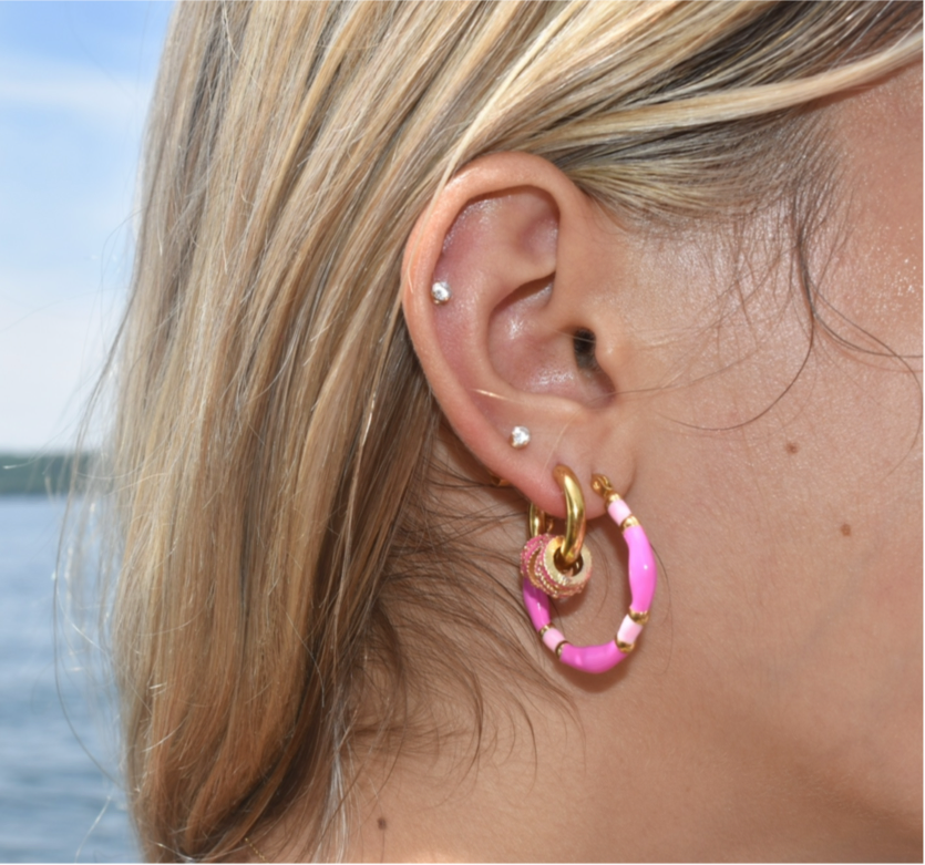 Hot Pink Hoops