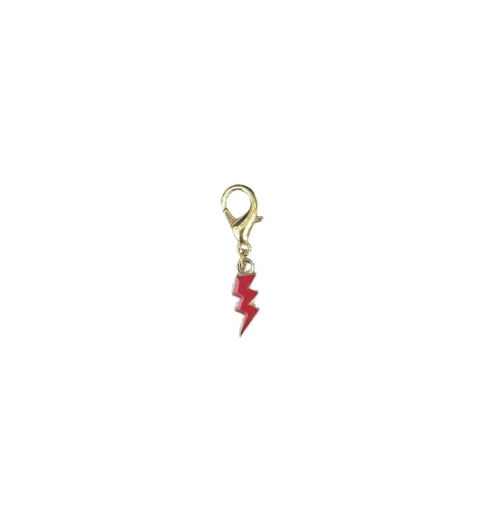 Red Lightening Bolt Shoe Charm