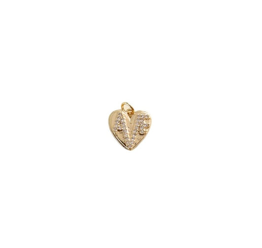 Bedazzled Heart Charm