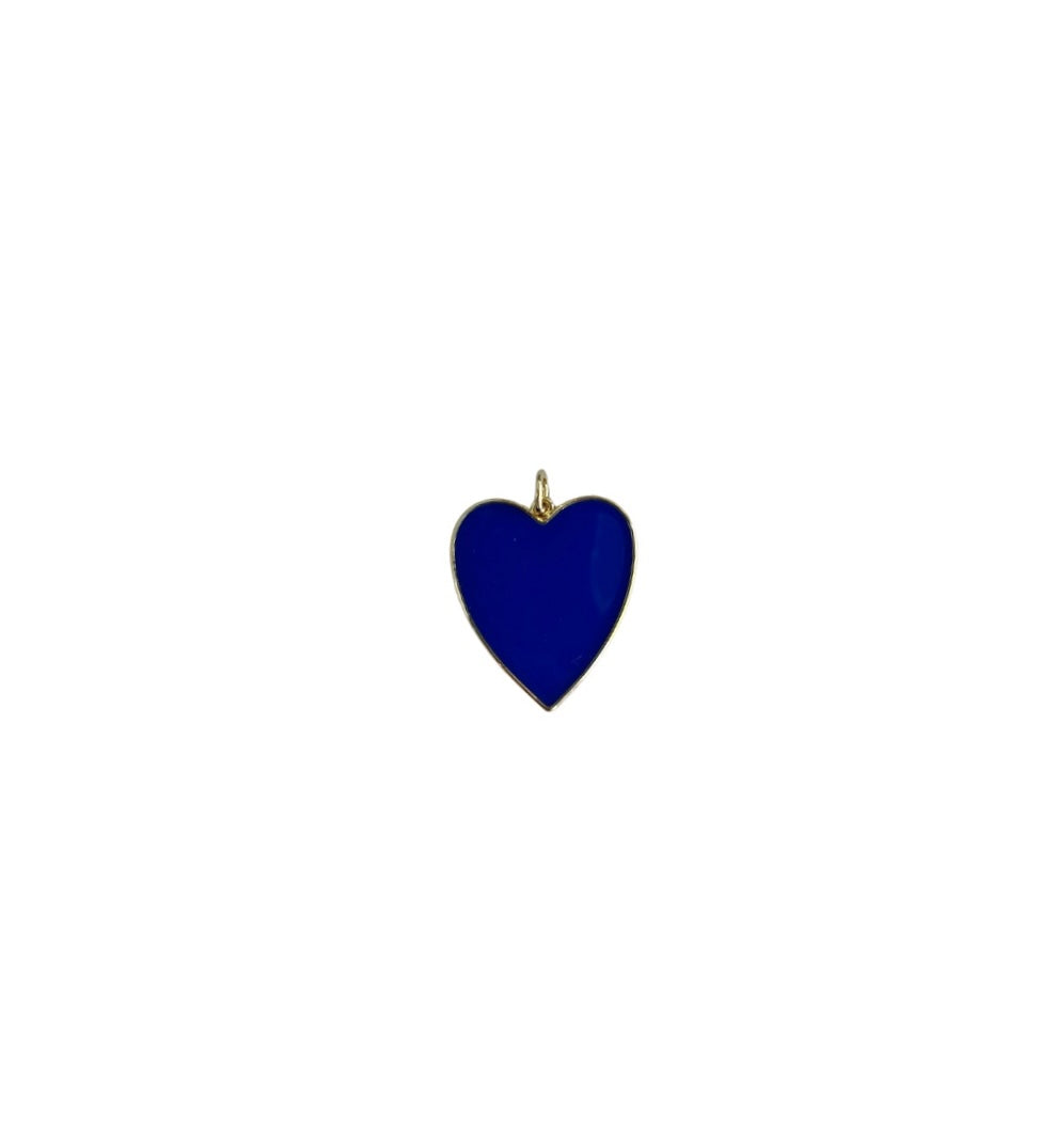 Navy Heart Charm