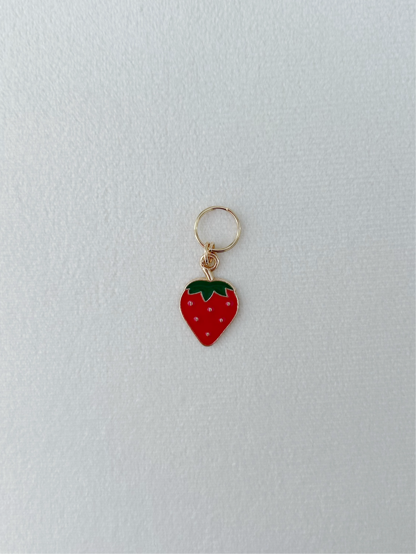 Strawberry Dog Charm