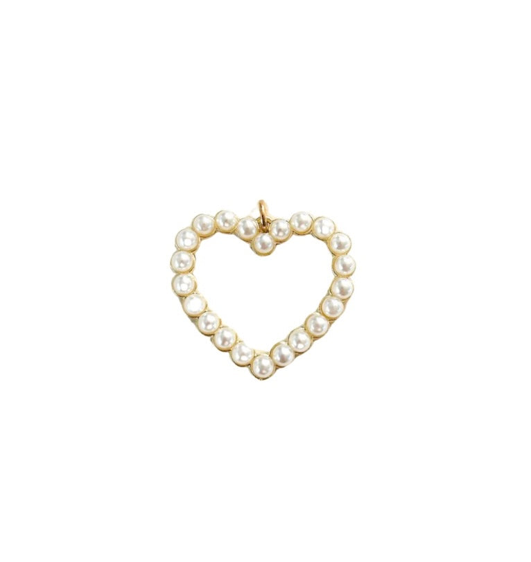 Pearl Heart Charm