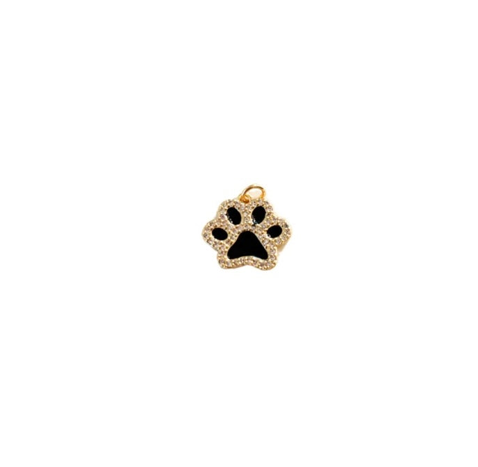 Black Dog Paw Charm