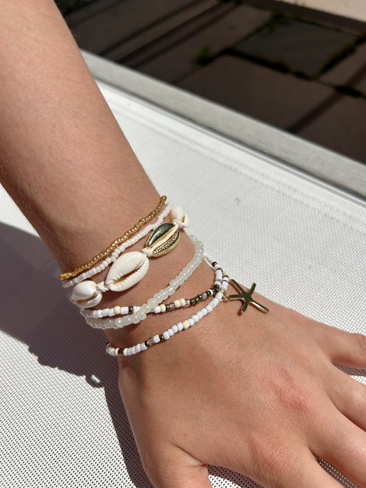 White Shell Starfish Bracelet