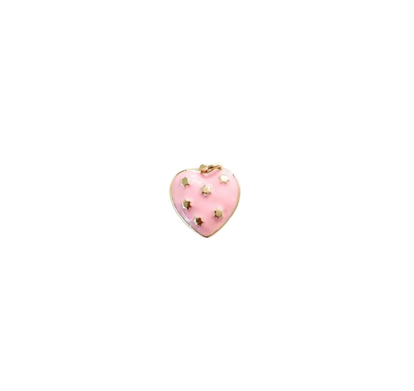 Pink Diamond Heart Charm