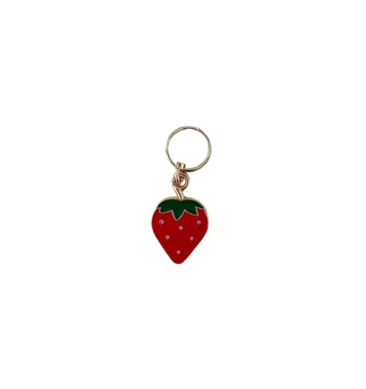 Strawberry Dog Charm