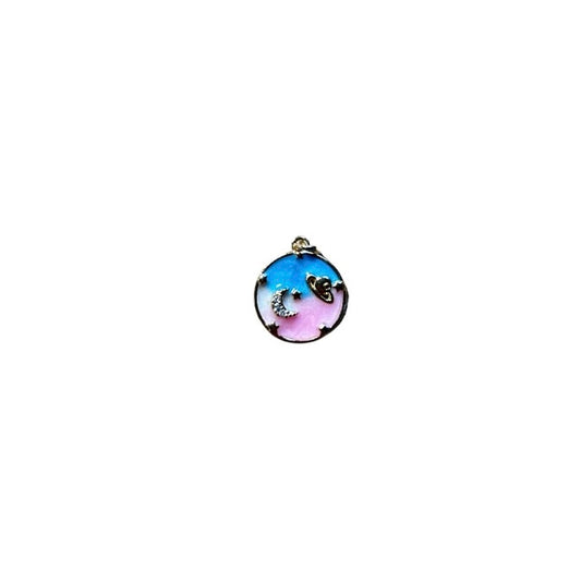 Blue + Pink Moon Charm