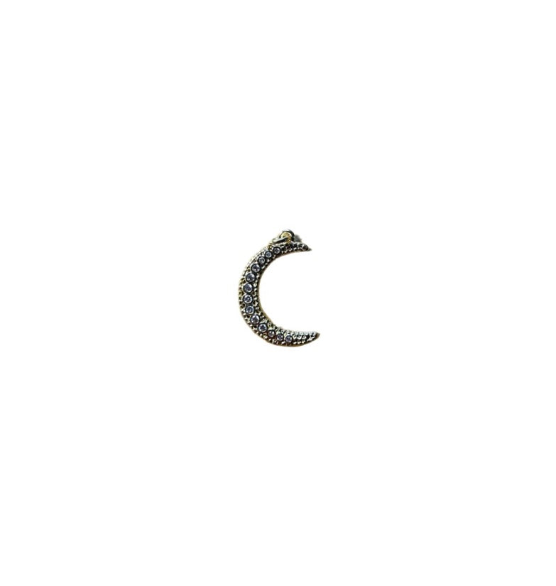 Gold Diamond Moon Charm